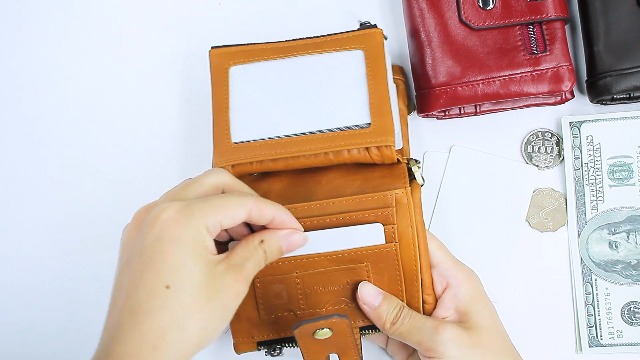 Amazon.com: iSamzan Mens Genuine Leather Wallet, Double Zipper