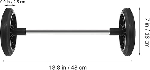 Miniatura 4 de Operitacx Rueda de repuesto para cubo de basura pequeño, rueda de basura, polea, piezas de repuesto para cubo de basura de jardín, calle, patio