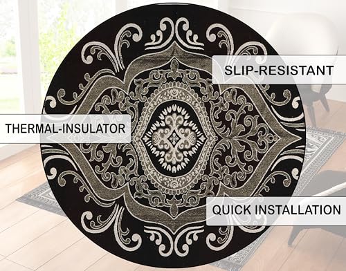 Image of RVS DECOR Cotton Carpet for Living Room 4x6 Feet | Soft Cotton Carpet for Hall & Bedroom | Rug for Living Room, Home | Designer Dari for Floor 124x184 cm | Non-Slip, Trendy & Durable Kalin