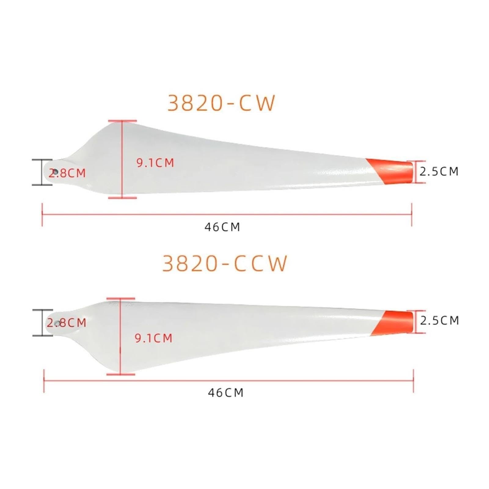 Hélice pliante 3820 CW CCW for Agras T30, mélange de plastique et de Fiber de carbone, lames de Drone de Protection des plantes agricoles(T30 Black)