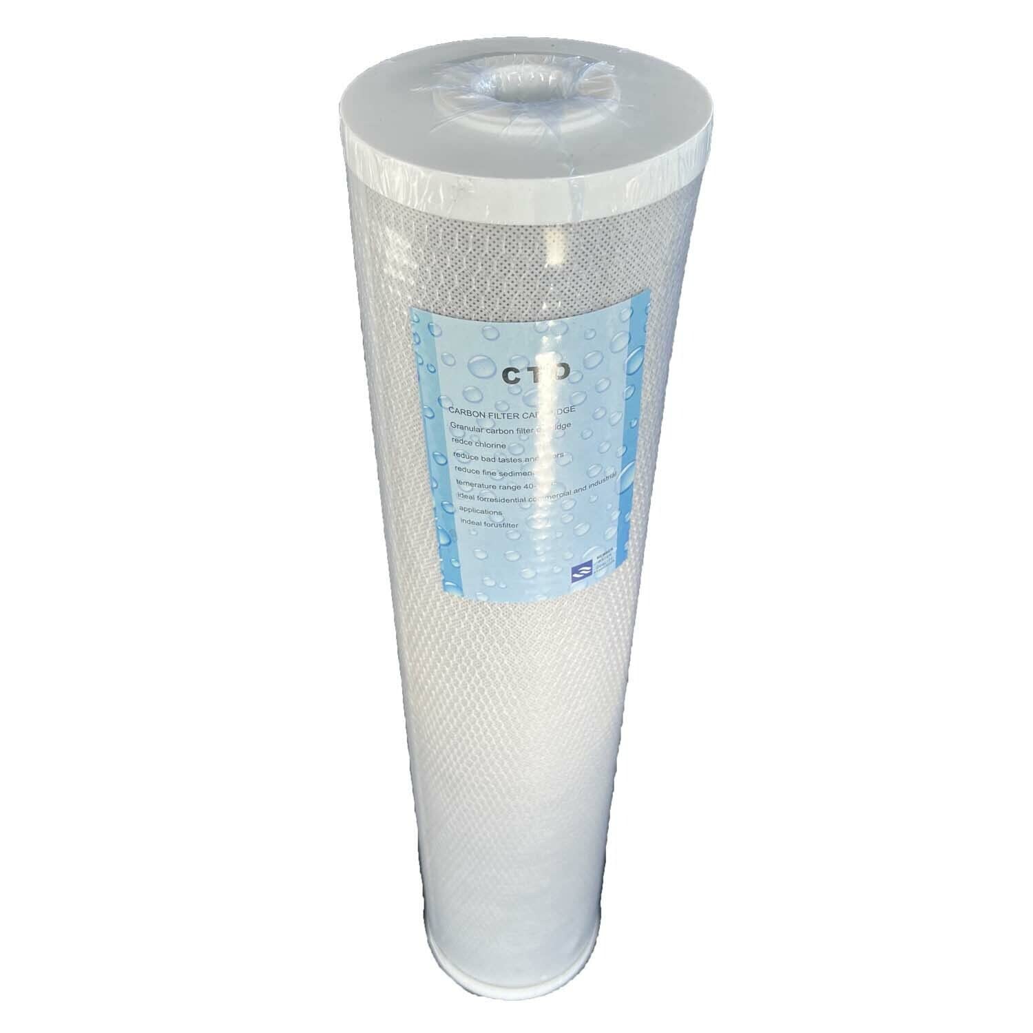 20" x 4.5" Inch Jumbo Carbon Block Big Blue Water Filter Whole House RO Reverse Osmosis
