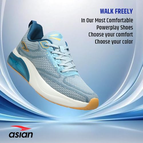 Image of ASIAN Powerplay-22 Sports Running Shoes for Men | Lightweight, Breathable Sneakers with Bounce Sole | Ideal for Gym, Walking, Jogging & Daily Use | Stylish Trainers