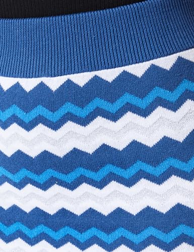 Jupe en tricot NALLY bleu multicolore idéale pour le bureau - 3