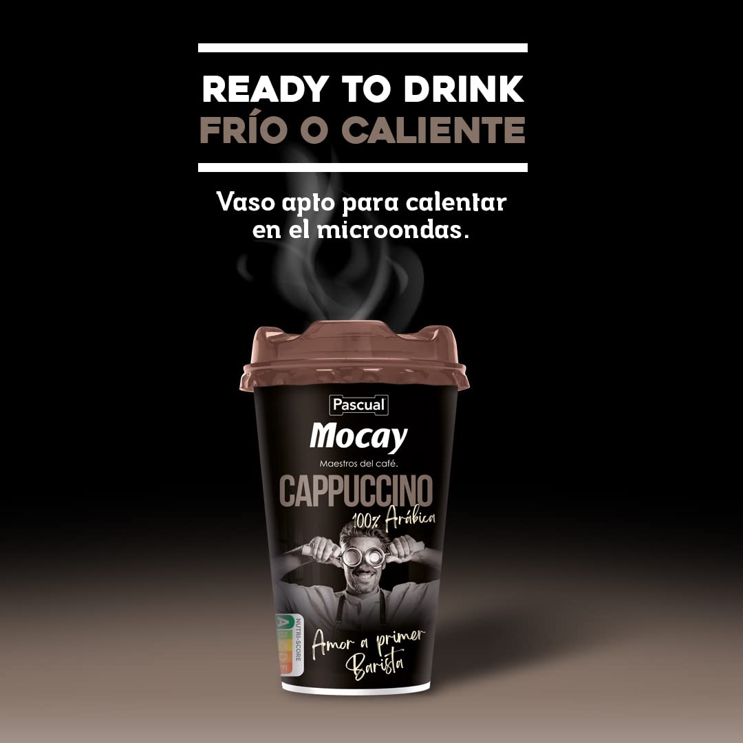 Mocay – Café Frío Listo para Tomar - Pack de Vasos de Café Cappuccino Listo para Beber – 20 Vasos x 200 ml