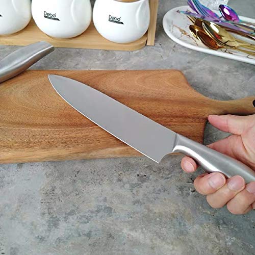 Image of 7.5 inch Proffesion Kitchen Chef's Knife, High Carbon Stainless Steel Ultra Sharp Cooking Chef's Knife for Kitchen & Cooking, Silver, Pack of 1 (Chef's Knife)
