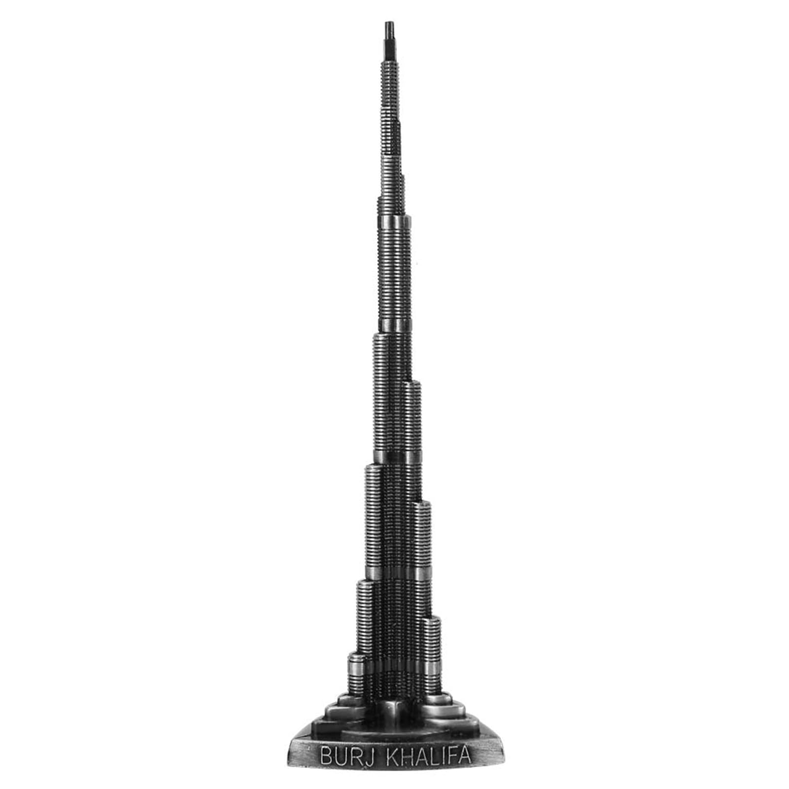 Cryfokt Burj Khalifa Tower, Grey Dubai Tower Model, for Home Bedroom Cafe Bar