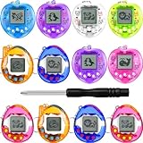 Sosation 12 Pcs Virtual Pets Keychain Egg Fillings for Kids 168 Electronic Digital Pet Easter Retro Handheld Game Machine 90s Toy for Birthday Gift Toddler Party Multicolor(Cute Style)
