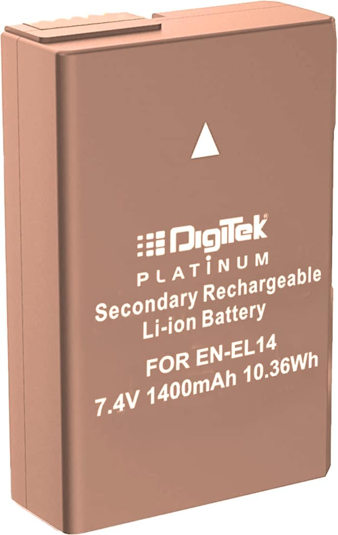 (ENEL14 Platinum) 1400mAh Secondary Rechargeable Battery for Nikon Camera Use with D3100 D3200 D3300 D3400 D3500 D5100 D5200 D5300 D5500 D5600 & COOLPIX P7000 P7100 P7700 & P7800