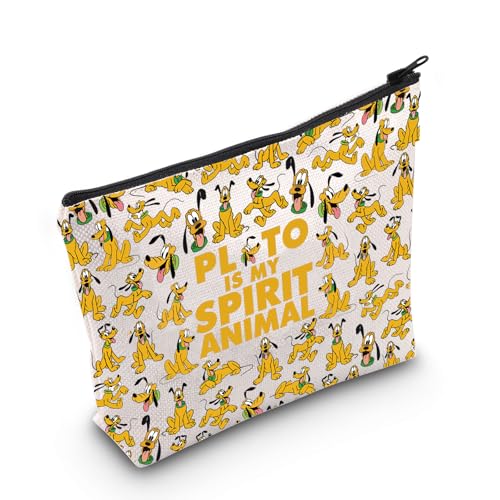 WZMPA Pluto Dog Makeup Bag Pluto Fans Gift Pluto Is My Spirit Animal Zipper Pouch Bag Pluto Dog Merchandise (Pluto Spirit)