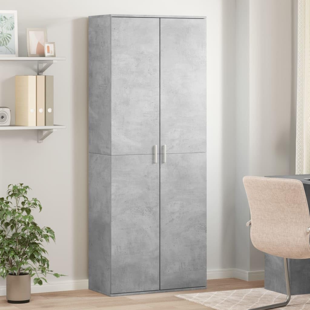 Générique Buffet Haut Gris béton 70x35x180 cm Bois d'ingénierie,Meubles, Armoires & Meubles de Rangement, Casiers & armoires de Rangement, Gris (Poids 51.88KG)