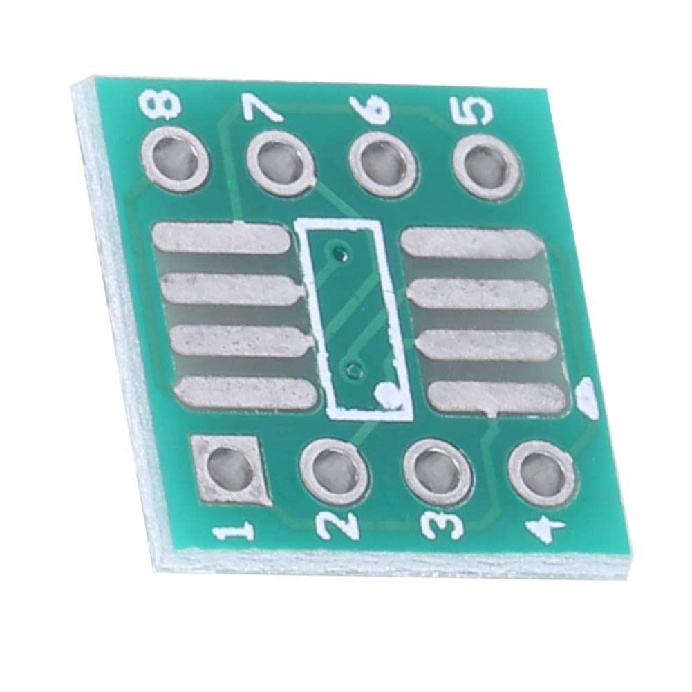 100 pezzi Adattatore SOP8 a DIP8 per Test IC Senza Rimozione Circuiti Stampati TSSOP8 SSOP8 SMD per Breadboard Laboratorio Fai-da-Te Tensione 1V Corrente 1A