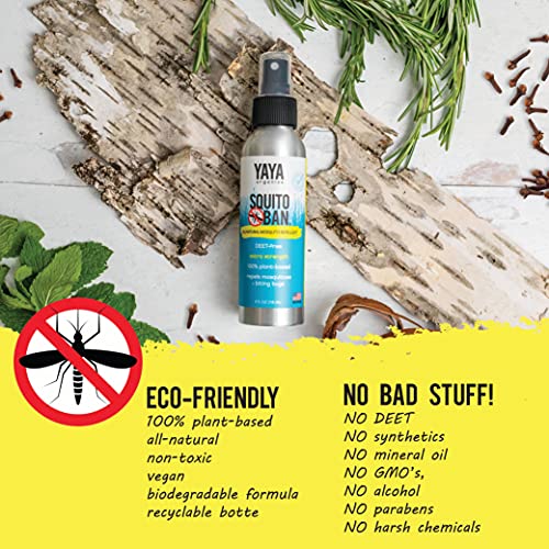 Yaya Organics Mosquito Repellent | All Natural Bug Spray Made with Essential Oils Family Friendly Deetfree | 4 Ounce Spray 2pack  Cucciolini Doodles Yaya organics mosquito repellent | all natural bug spray made with essential oils family friendly deet free | 4 ounce spray 2 pack   cucciolini doodles