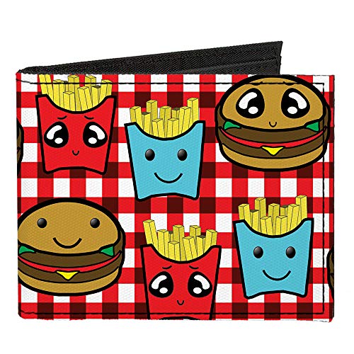 Buckle-Down Men's Standard Canvas Bifold Wallet Burger, 4.0