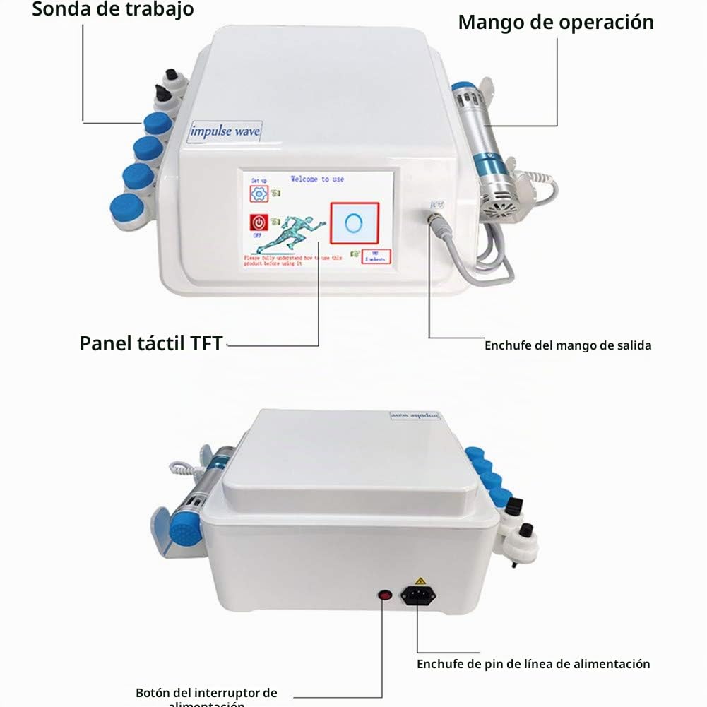 Dispositivo de terapia de ondas de choque, tratamiento de disfunción eréctil profesional alivio del dolor muscular masajeador dispositivo de terapia instrumento de fisioterapia de ondas de choque