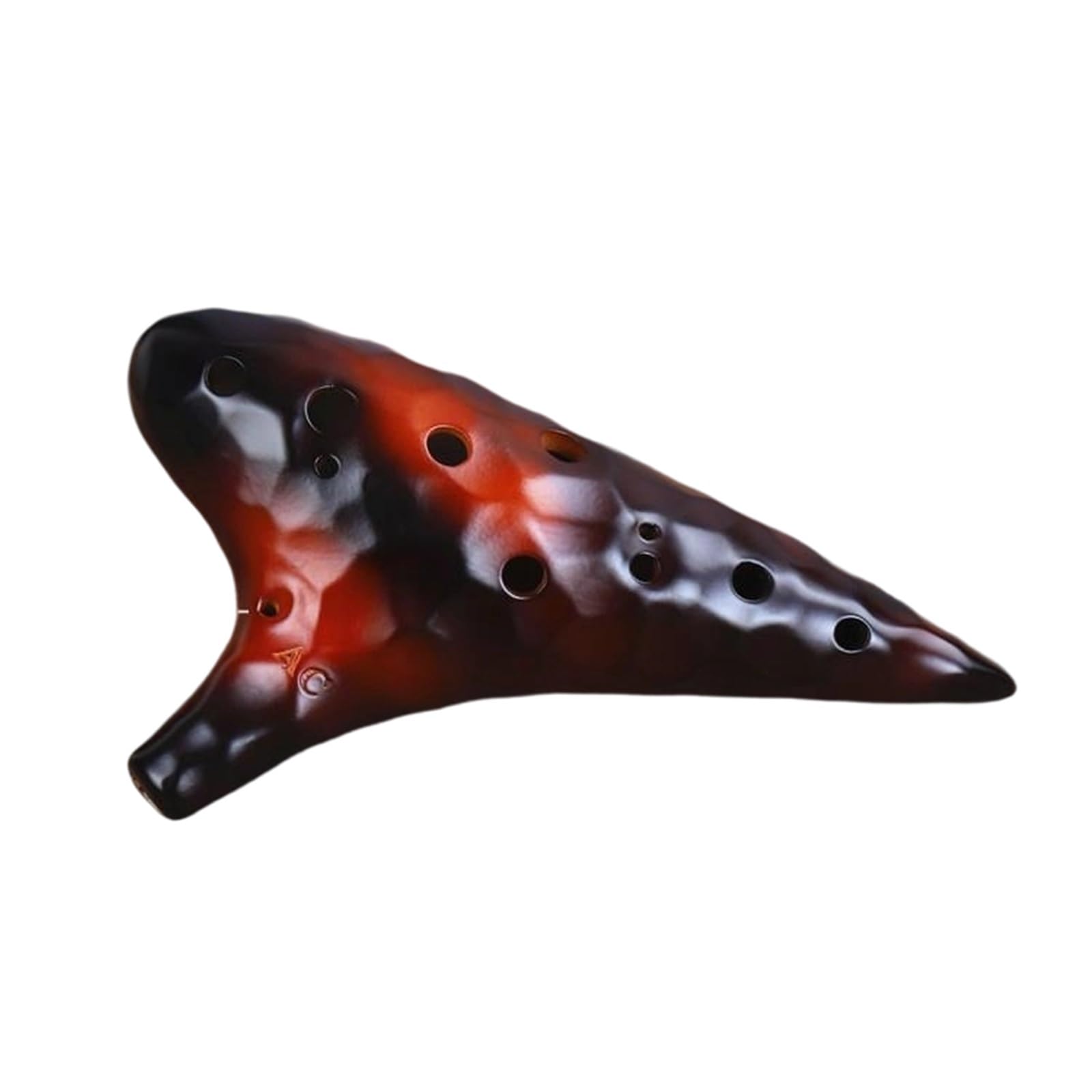 Pour Débutants ocarina Tutoriel Pour Débutant Sur Locarina Alto 12 Trous En Céramique Fumée Clé En Do Modèle Ondulé(3/4)