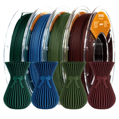 Image of ERYONE PLA Filament 3D Printer Filament Bundle Multicolor 1.75mm + /- 0.03mm, PLA Filament 250g Spool, 4 Rolls, Matte Pla 1