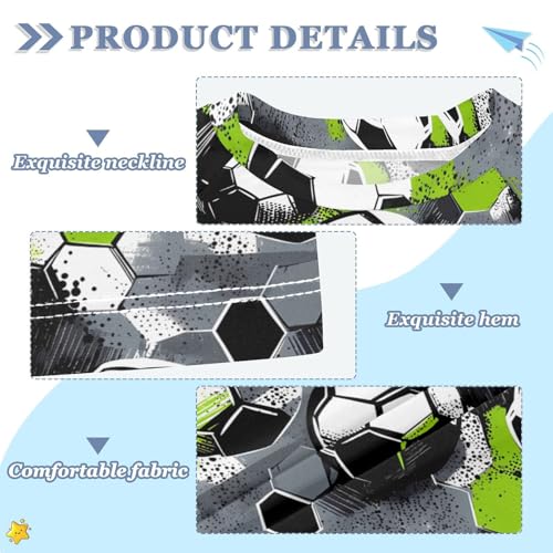 ALAZA Kids Rash Guard Boys Toddler Swim Shirts Short Sleeve Football Grunge UPF 50+ 3T3