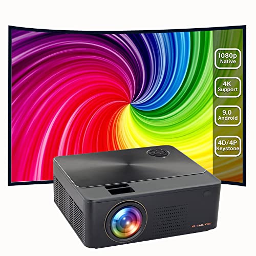 Image of E GATE K9 HD with Free Amazon Fire TV Stick, FHD 1080 Support & 720p Native, 4000 Lumens LED 390 ANSI Home Cinema Projector, 180 inch max Screen (457 cm) | (E09k61) (Black)