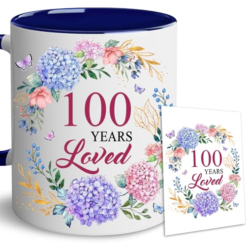 LOTWATEGO 100th Birthday Gifts For Women - 1926 Birthday Gifts For Her - 100 Years Loved Mug - Gift...
