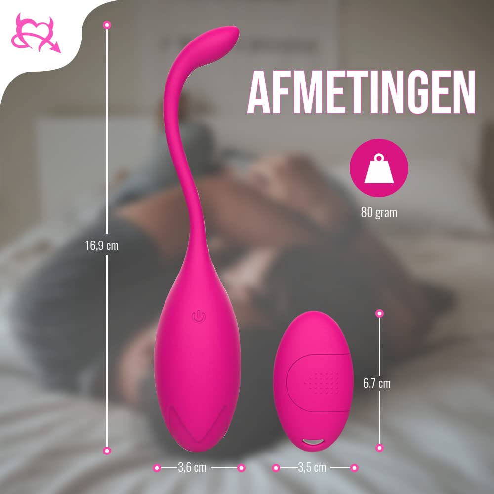 Uovo Vibrante con Telecomando per Punto G e Clitoride – 10 Modalità | Doppio Lato | Portata 10 m | Silicone Sicuro | Ricaricabile USB | Giocattolo Coppia – Rosa