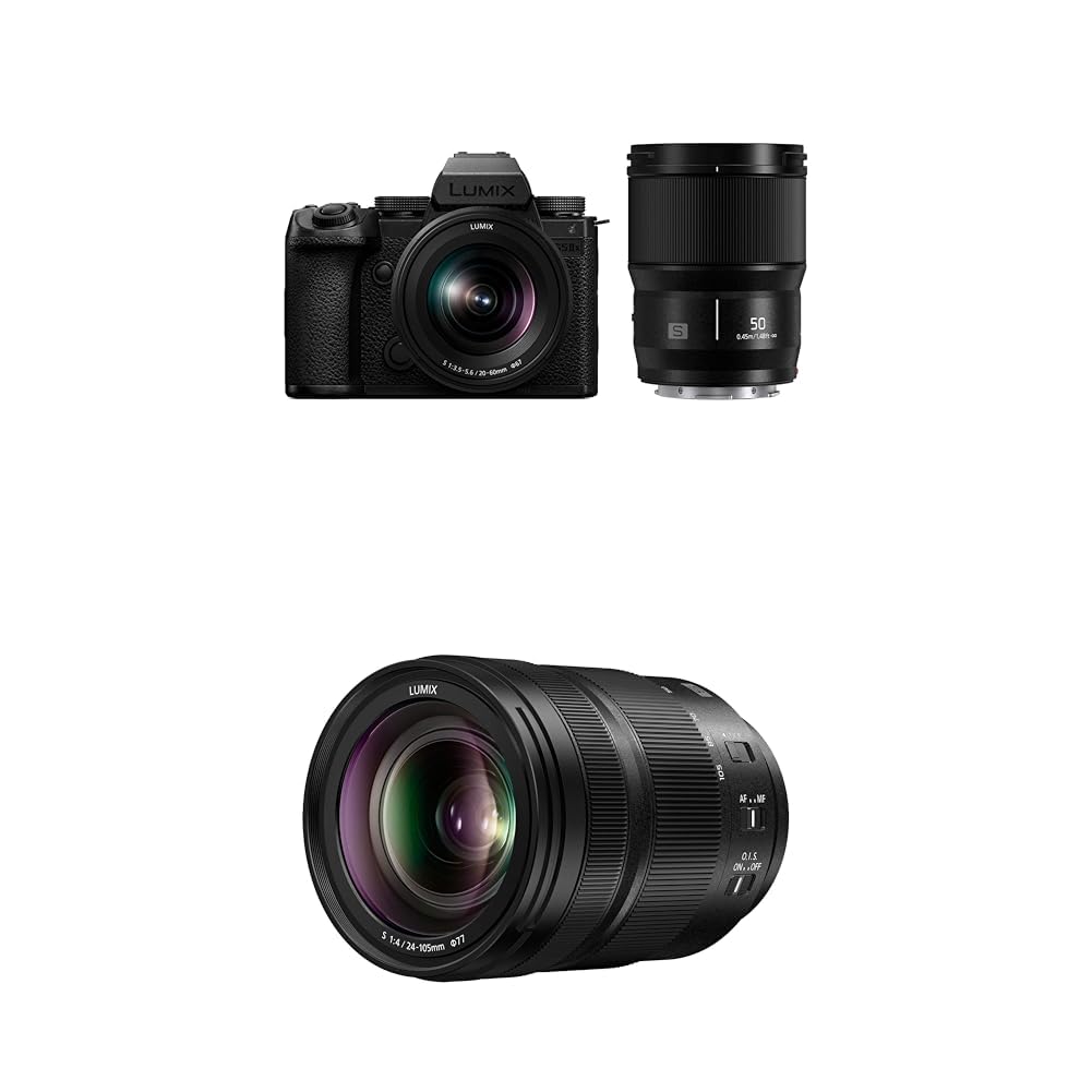 Panasonic LUMIX S5II Mirrorless Camera (DC-S5M2XWK) with LUMIX S 24-105mm F4 Lens (S-R24105)