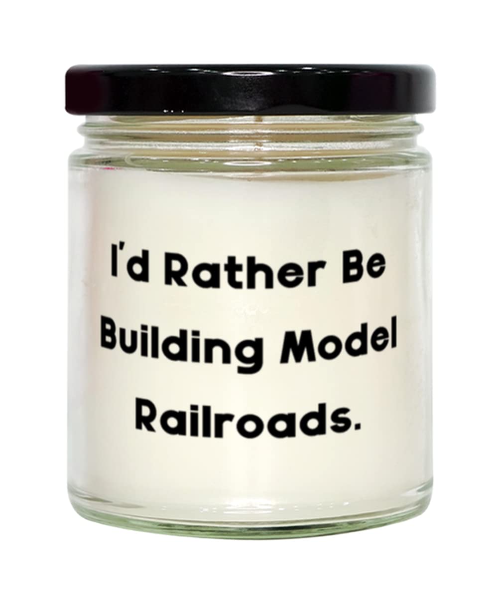 Beautiful Model Railroads Gifts, I'd Rather Be Building Model Railroads, Model Railroads Candle From Friends, Birthday present, Gift ideas, Unique gifts, Personalized gifts, Handmade gifts, DIY gifts