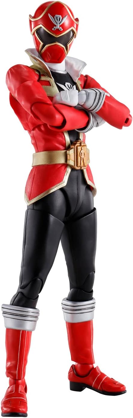 TAMASHII NATIONS S.H. Figuarts (True Bone Carving Method) Pirate Sentai Gokai Gokai Red Approx. 5.7 Inches (145 mm), PVC & ABS Painted Action Figure