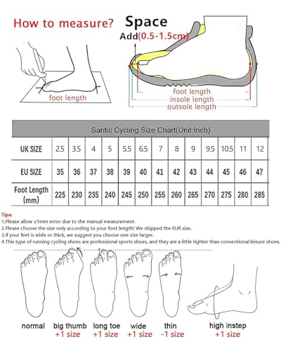 Image of Hixingo Cycling Shoes Men Women Road Bike and MTB Shoes with Rubber Sole, Breathable Trainers Non-Slip No-Lock Cycling Shoes Mountain Bike Shoes 36-47 EU