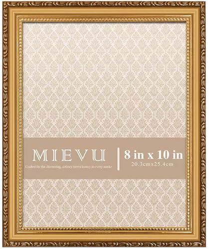 MIEVU 8×10 Picture Frame Gold - Picture Frames for...