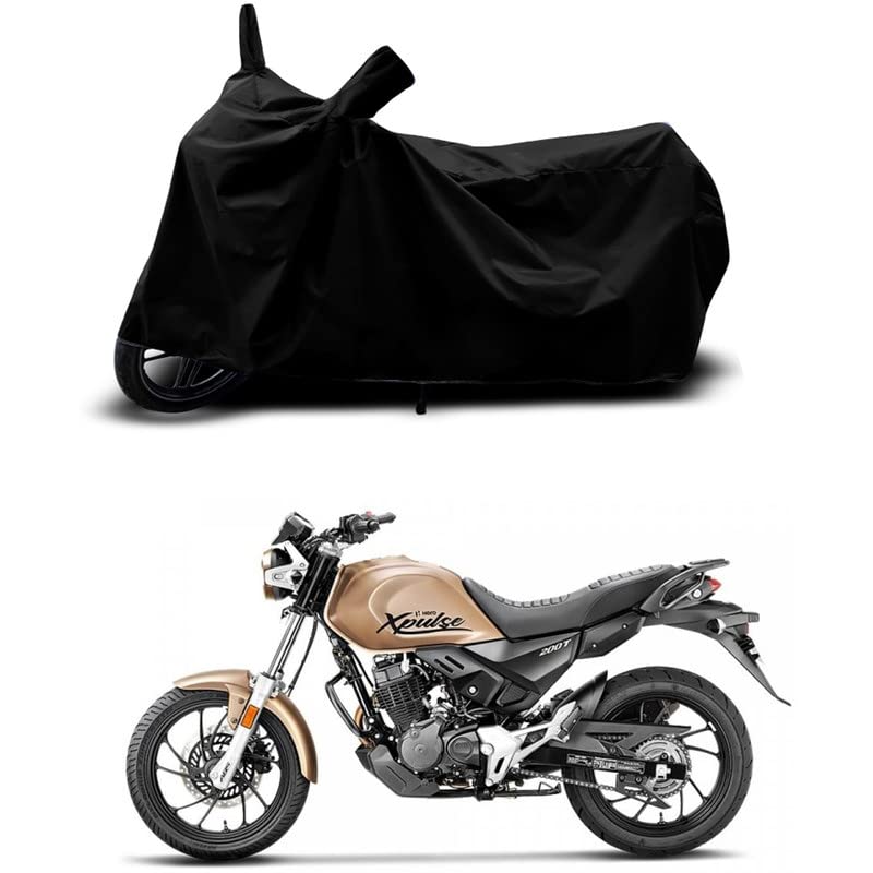 Image of 100% Scratchproof /UV-Rays /Heat Protection /Birds Dropping /Water Resistant /Dust Proof /Waterproof /Full Bike Scooty Two Wheeler Body Cover Compatible for XPulse 200T BS6 All Varients[Black]