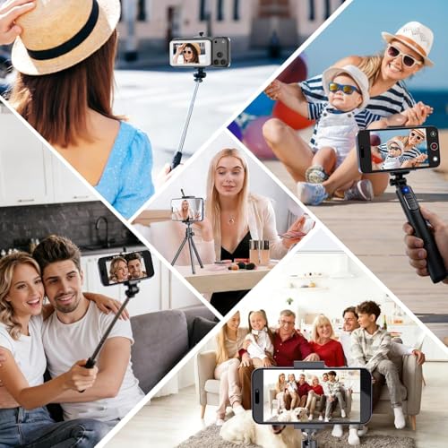 Image of Magnetic Phone Vlog Selfie Monitor Screen,Back Camera Selfie Monitor,1080P Wireless Recording,for Selfie Vlog Live Broadcast,Compatible with iPhone and Android System(Black)