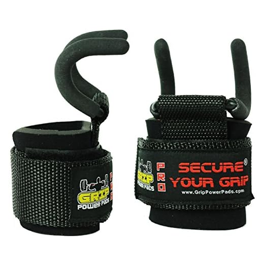 Best Weight Lifting Rod Hooks Heavy Duty Wrist Wraps Power Weight Lifting Training Gym Grips Straps Set of 2 (Black, Men-Wrist Size Large)