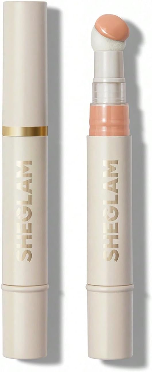 Complexion Boost Concealer Sponge-Head Applicator Matte Liquid Long Lasting Brightening Color Corrector Weightless Hydrating-Pink Pearl