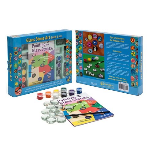 Glass Stone Art Book & KitDIY Painting Glass Stones