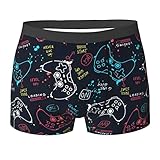 AOOEDM Gaming Abstract Gamepad Unterwäsche Herren Atmungsaktive Boxershorts Weiche Shorts Bequeme Bedruckte Unterwäsche
