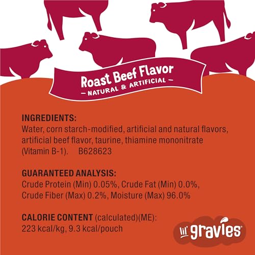 Image of Purina Friskies Lil' Gravies Roast Beef Flavor Cat Food Complement Lickable Cat Treats - (Pack of 16) 1.55 oz. Pouches