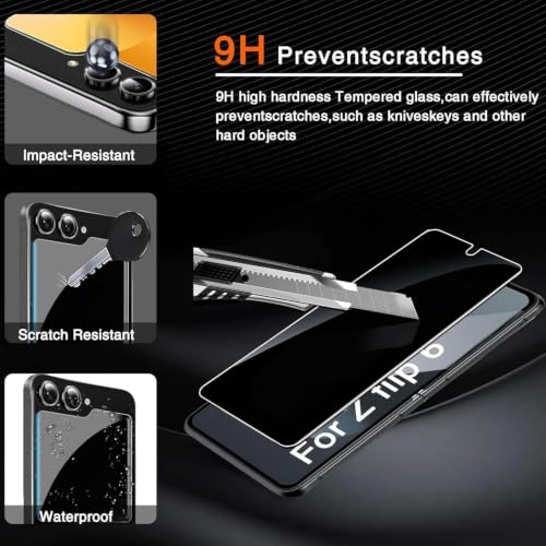 Image of Ferilinso Privacy Screen Protector for Samsung Galaxy Z Flip 6 /Z Flip 7 FE