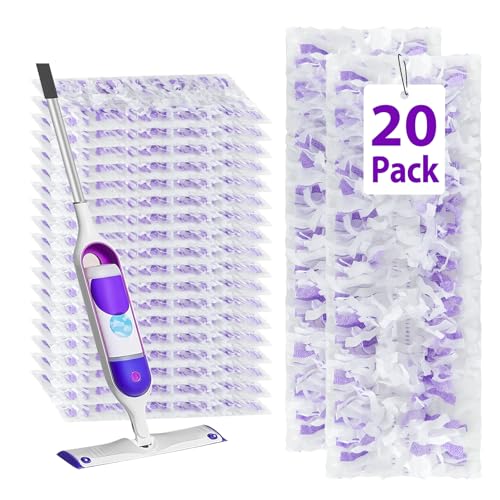 20 Count ?Disposable Heavy-Duty Power Mop Pads Refills for Swiffer Power Mop ,Replacement Floor Cleaning Refills, Non-Washable & Unscented, Compatible with Swiffer PowerMop (Quick-Absorb, No Residue)