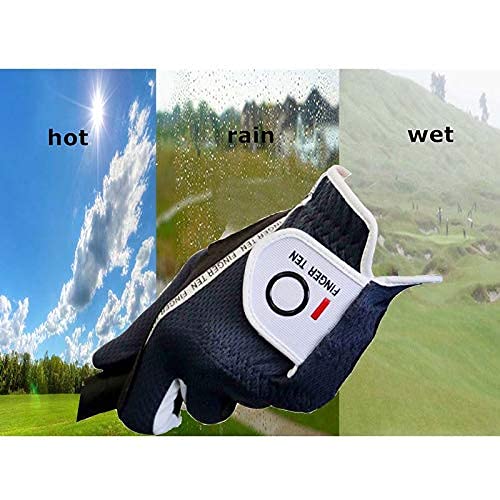 FINGER TEN Golf Glove Men Left Hand Right Rain Grip Value 3 Pack - Image 2