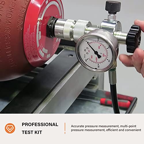 Image of GK-01 Hydraulic Nitrogen Accumulator Nitrogen Pressure Test Kit Gas Charging Tools with 3 Gauges 7 Type Adapters 10 /25 /40 Mpa 1500 /3600 /6000 PSI Hydraulic Test Gauge Kit