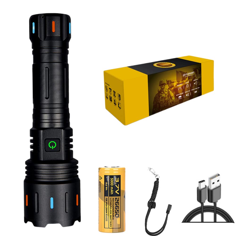 XYSRZ Tactical Flashlight 2 Pack - 3000 Lumens, Zoomable, Single Mode, Compact For Camping & Emergencies