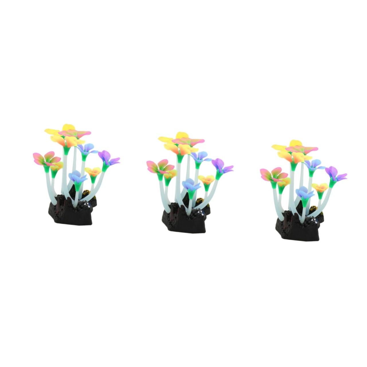 Yardwe 3 Piezas De Hermosos Accesorios De Acuario Realistas Juego Decorativo para Acuario Planta Acuática