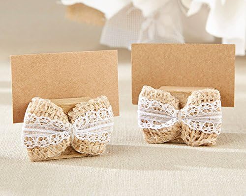 48 Burlap Bow Place Card Holders
