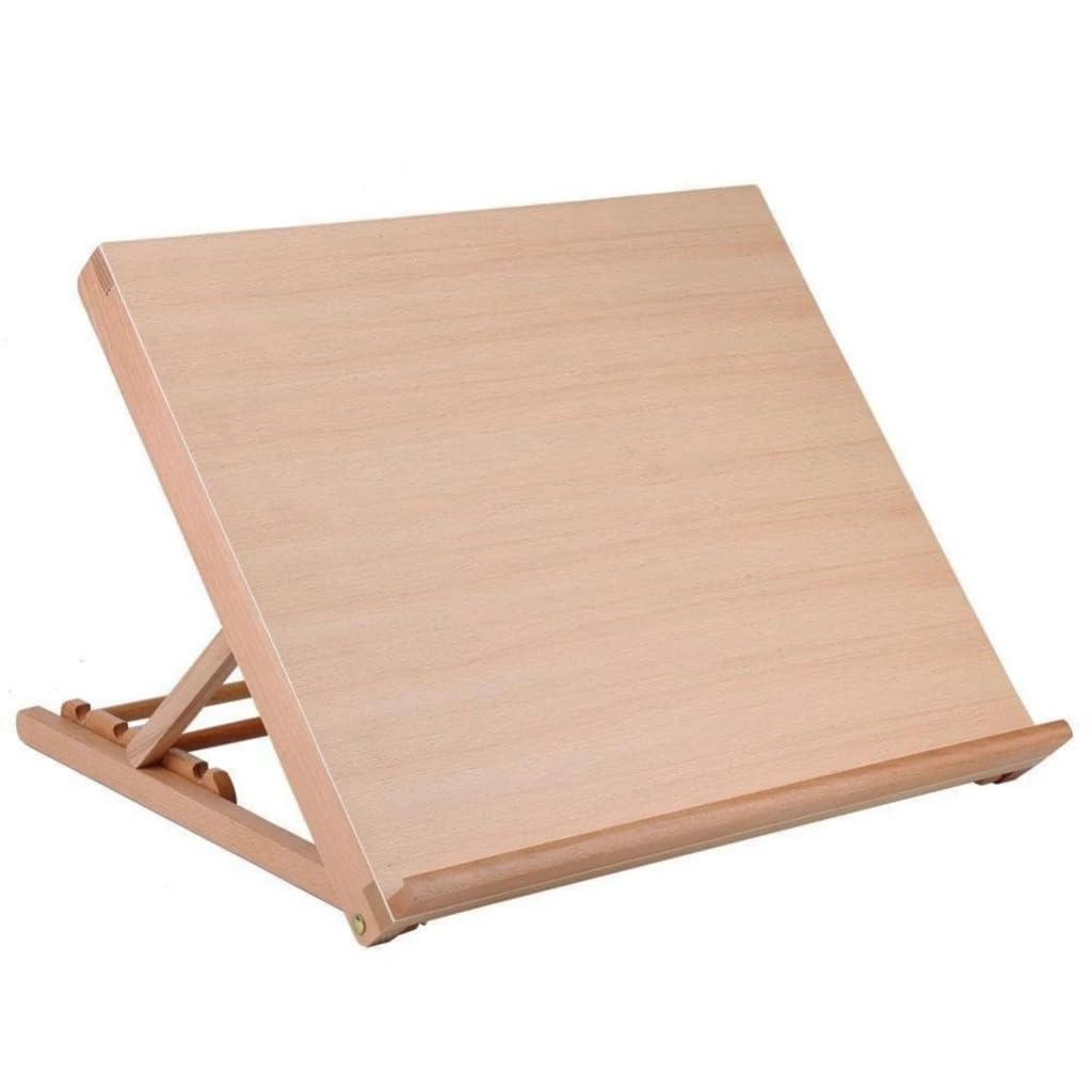 MYUYEE Wooden Drawing Board A3 Adjustable Desktop Desktop Drawing Board Easel Can Be Raised And Lowered Drawing