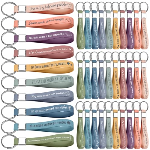 Imagen de Xingch 30 llaveros de silicona con frases motivadoras
