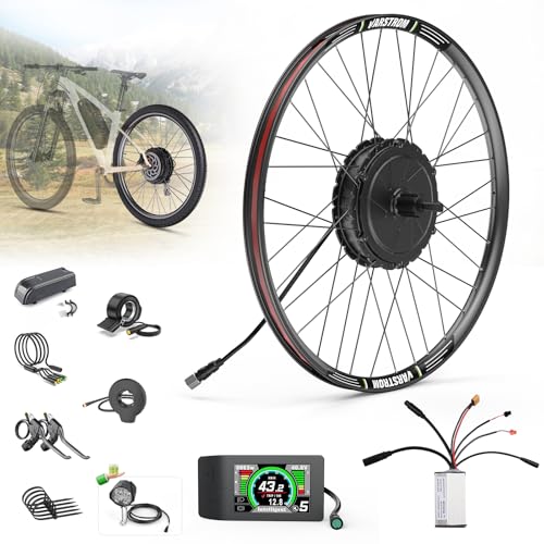 BAFANG E-Bike Umbausat 48V 750W Hinterradmotor -Fit 27,5' Rad, G0900 E-Bike Umbausatz inkl Hinterrad Kassettennabenmotor mit Felge, 500C Display, PAS-Sensor für City- und Mountainbikes