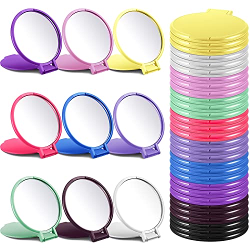 Juexica 180 Pcs Compact Mirror Bulk for Women Mini Folding Mirror Portable Pocket Makeup Round Small Vintage Travel for Cosmetic Purse Bag Gifts Mom Daily Use (Classic Colors)