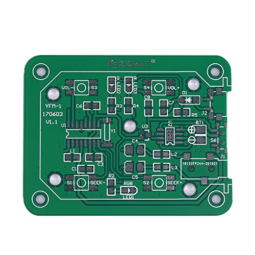 FM Stereo Radio DIY Kit, YFM-1 Elektronische Stereoradio Löt Bausatz, 76-108 MHz Elektronisches Lötübungskit zum Löten Lernen