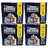 Friends Adult Nappies, Maximum Absorbency and Overnight Protection, Nappies for Men and Women. (Large - Extra Large 40 Pants)