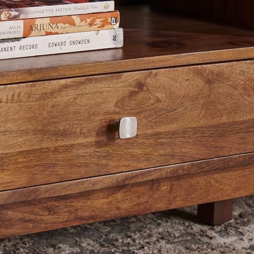 Image of Home Centre | Giza Composite Marble Top TV Unit | TV Unit for Living Room | Solid Wood | Beige | 1 Year Warranty